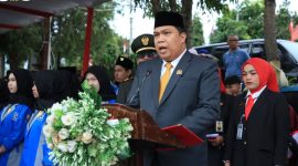 Hutri Randa membacakan teks Proklamasi pada Upacara HUT RI ke-81.