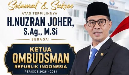 H. Nuzran Joher, Ketua Ombudsman RI terpilih periode 2026–2031.