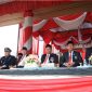 DPRD Sungai Penuh menghadiri upacara penurunan bendera HUT ke-81 RI.