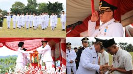 Wali Kota Sungai Penuh Alfin, S.H. memimpin upacara HUT ke-81 Kemerdekaan RI di Lapangan Merdeka, Senin (17/8/2026).