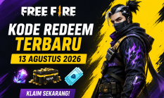 Kode Redeem FF Terbaru 13 Agustus 2026, Klaim Gratis