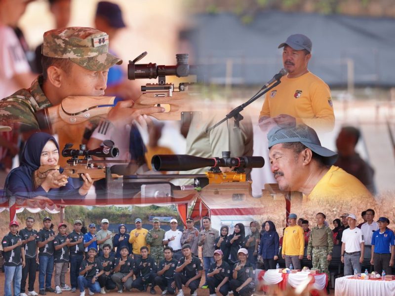 Bupati Kerinci Monadi membuka Kejuaraan Menembak Perbakin Tingkat Provinsi Jambi di Lapangan Tembak Sementara Kabupaten Kerinci, Jumat (28/8/2026). Foto Kerinci Satu