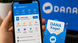 Ilustrasi pengguna mengakses fitur DANA Kaget melalui aplikasi DANA.