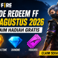 Ilustrasi kode redeem Free Fire 22 Agustus 2026 dengan hadiah Evolution Stone, Diamond, dan voucher gratis.9 Foto AI)