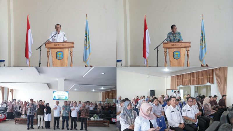 Wabup Kerinci H. Murison saat membuka kegiatan penguatan kapasitas tenaga layanan perlindungan anak di dunia digital, Rabu (26/8/2026).
