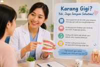 Dokter gigi menjelaskan cara menjaga gigi dan gusi dari karang gigi.