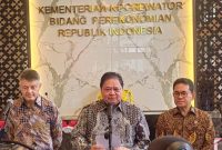 Airlangga Hartarto saat memberikan keterangan di Jakarta.(Foto: Ilyas Fadilah/detikcom)