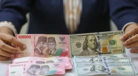 Nilai tukar rupiah menguat 8 poin ke level Rp17.632 per dolar AS pada perdagangan Selasa (8/9/2026).(Foto : Bisnis/Himawan L. Nugraha)