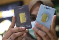Harga emas Antam menguat Rp4.000 menjadi Rp2.604.000 per gram pada Sabtu, 12 September 2026.(Foto : Liputan6.com/Angga Yuniar)