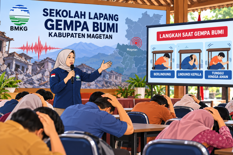 BMKG mengedukasi warga Magetan menghadapi gempa bumi