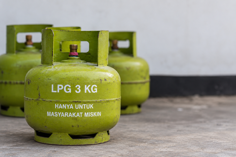 Tabung LPG 3 kilogram bersubsidi.