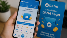 Ilustrasi pengguna membuka fitur DANA Kaget melalui aplikasi dompet digital DANA. ( Foto AI)