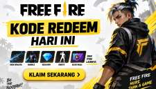 Kode redeem FF hari ini, klaim hadiah gratis dari Garena.