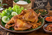 Ayam goreng khas Solo dengan daging empuk dan bumbu meresap.
