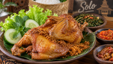 Ayam goreng khas Solo dengan daging empuk dan bumbu meresap.