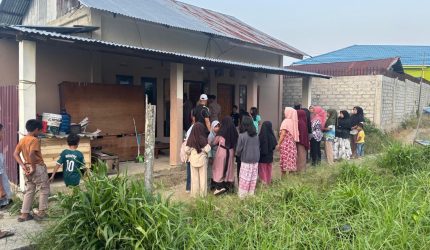 Suasana lokasi kejadian di Desa Sumur Anyir Sungai Penuh