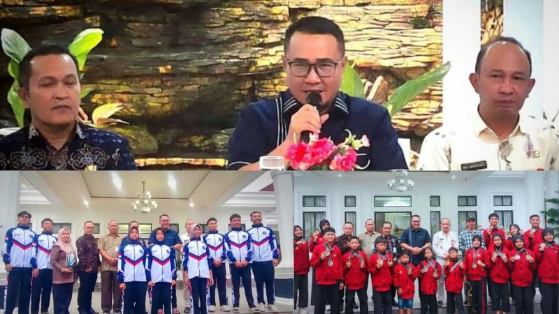 Wako Alfin menyambut atlet berprestasi Kota Sungai Penuh di Rumah Dinas Wali Kota.