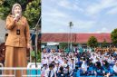 Kunjungan Tim Penggerak PKK Kota Sungai Penuh ke SMPN 8 Sungai Penuh dalam kegiatan Program 3S.