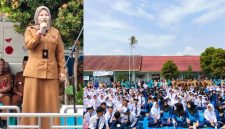 Kunjungan Tim Penggerak PKK Kota Sungai Penuh ke SMPN 8 Sungai Penuh dalam kegiatan Program 3S.