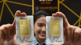 Harga emas Antam hari ini, Minggu (13/9/2026), tetap Rp2.604.000 per gram.(Foto Ilustrasi emas antam/kompas.com)