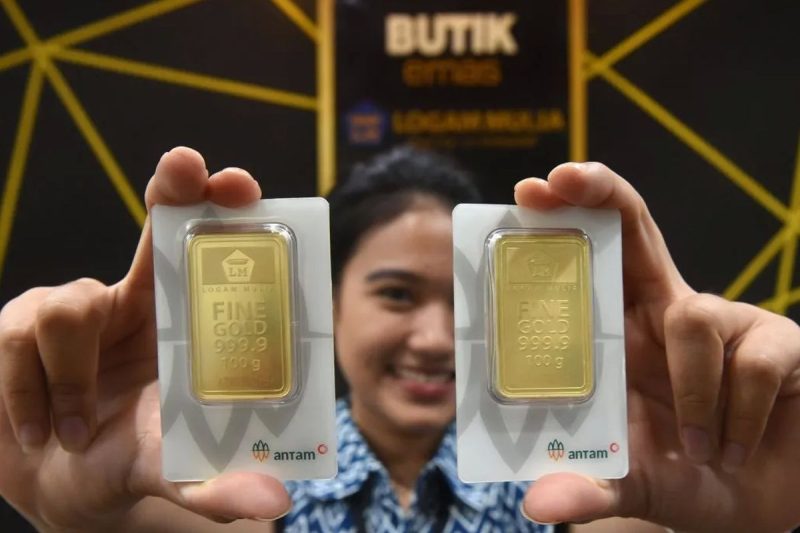 Harga emas Antam hari ini, Minggu (13/9/2026), tetap Rp2.604.000 per gram.(Foto Ilustrasi emas antam/kompas.com)