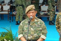 Mendagri Tito Karnavian usai menutup Latsarmil Komcad ASN Gol II di Lanud Halim Perdanakusuma, Selasa 29/9/2026   (KOMPAS.com/BAHARUDIN AL FARISI)