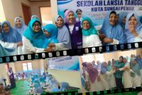 Sri Kartini Alfin menghadiri pembelajaran Sekolah Lansia Tangguh di Sungai Penuh.  (15/9/2026)