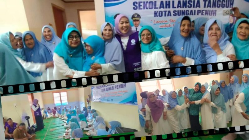 Sri Kartini Alfin menghadiri pembelajaran Sekolah Lansia Tangguh di Sungai Penuh.  (15/9/2026)