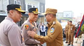 Wali Kota Alfin menyambut Kapolres Kerinci yang baru di Mapolres Kerinci, 14 September 2026.