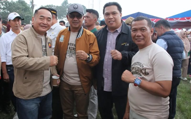 Suasana Festival Kopi Kerinci Tanah Surga 2026 di Kayu Aro.