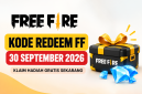 Kode redeem FF terbaru 30 September 2026 dengan hadiah menarik. ( inbrita)