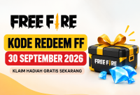 Kode redeem FF terbaru 30 September 2026 dengan hadiah menarik. ( inbrita)