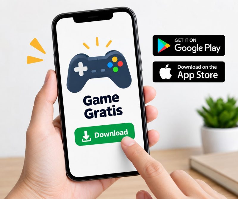 Pengguna perlu memilih platform resmi saat download game gratis di HP untuk menjaga keamanan perangkat dan data pribadi.( Foto : ilustrasi AI)