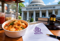 Ilustrasi pedagang seblak dan persoalan sertifikasi halal yang diajukan ke Mahkamah Konstitusi (MK).

Teks ALT:
