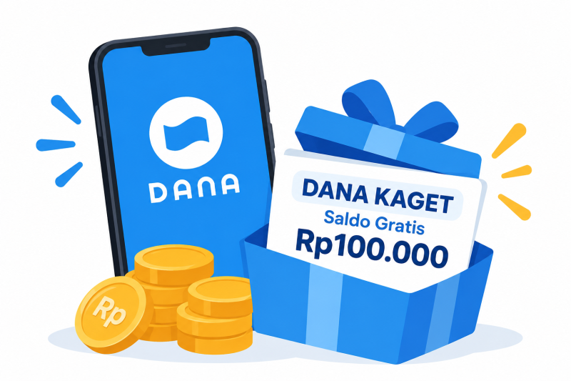 Ilustrasi DANA Kaget dan saldo digital gratis.