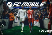 layar smartphone menampilkan antarmuka game EA Sports FC Mobile (Foto: Drop-assets)