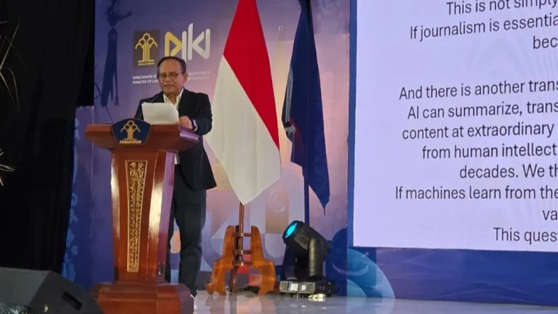 Komaruddin Hidayat mendorong negara-negara ASEAN memperkuat perlindungan karya jurnalistik di era AI dan platform digital.(Foto: Istimewa/liputan6.com).