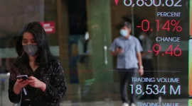 IHSG melemah pada perdagangan Rabu (28/10/2026), sementara saham BBCA dan ANTM menguat.(Foto : Liputan6.com/Angga Yuniar)