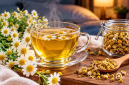 Teh chamomile, minuman herbal yang membantu relaksasi dan kualitas tidur. ( Foto  AI INBRITA)