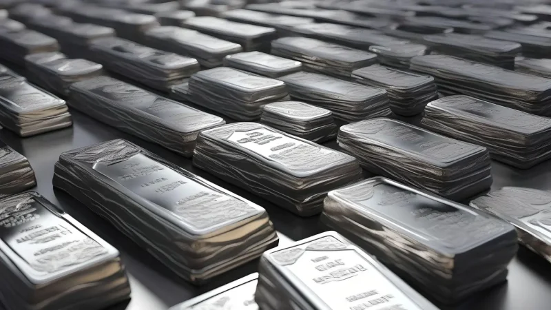 Harga perak Antam naik menjadi Rp41.200 per gram pada perdagangan Rabu (7/10/2026).(Ilustrasi perak-silver by AI/liputan6.com)