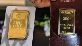 Daftar harga emas Galeri24, Antam, dan UBS di Pegadaian pada Sabtu, 17 Oktober 2026.(Foto : Liputan6.com/Angga Yuniar)