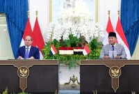Prabowo Subianto bertemu Presiden Mesir Abdel Fattah El-Sisi di Istana Merdeka, Jakarta. ( Foto istimewa)