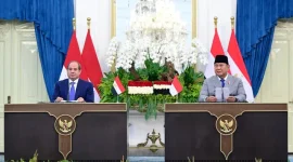 Prabowo Subianto bertemu Presiden Mesir Abdel Fattah El-Sisi di Istana Merdeka, Jakarta. ( Foto istimewa)