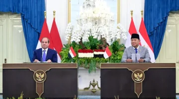 Prabowo Subianto bertemu Presiden Mesir Abdel Fattah El-Sisi di Istana Merdeka, Jakarta. ( Foto istimewa)