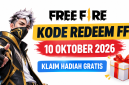 Kode redeem FF terbaru 10 Oktober 2026 untuk pemain Free Fire yang ingin mencoba klaim hadiah gratis dari Garena.(foto AI)