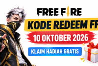 Kode redeem FF terbaru 10 Oktober 2026 untuk pemain Free Fire yang ingin mencoba klaim hadiah gratis dari Garena.(foto AI)