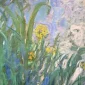 Lukisan Iris karya Claude Monet mencetak rekor sebagai karya seni termahal yang pernah terjual di lelang Prancis.(Foto : Sumber: LOU BENOIST / AFP)