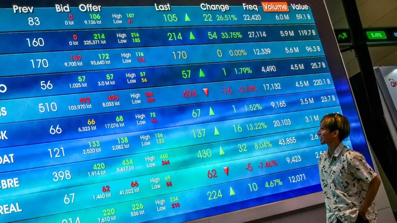Pengendali WINR menjual 19,25 juta saham untuk meningkatkan free float.(Foto : Ilustrasi IHSG (BAY ISMOYO/AFP)