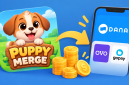 Ilustrasi Puppy Merge, game penghasil uang dengan klaim saldo DANA.
