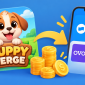 Ilustrasi Puppy Merge, game penghasil uang dengan klaim saldo DANA.